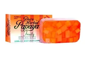 Fission Pure Herbal Papaya Fruity 4 In 1 Skin Whitening Soap (135 g)-thumb1