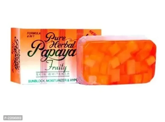 Fission Pure Herbal Papaya Fruity 4 In 1 Skin Whitening Soap (135 g)-thumb2