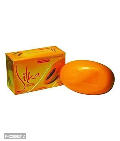 SILKA PAPAYA WHITENING SOAP 135gm (Pack of 2)-thumb3