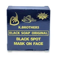 K Brothers Black Soap For Black Spot Mask On Face 50g-thumb2