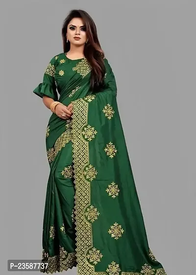 Fancy Cotton Saree with Blouse Piece for Women-thumb0