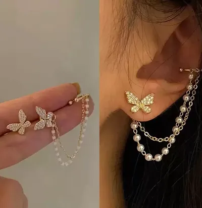 Korean Style Butterfly Earrings For Girls And Women