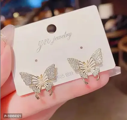 Western fashionable stylish butterfly stud earrings