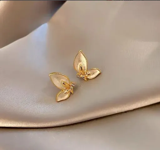 Korean butterfly princess stud earrings