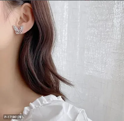 Fashionable western stylish princesses korean AMERICAN DAIMOND STUD EARRINGS