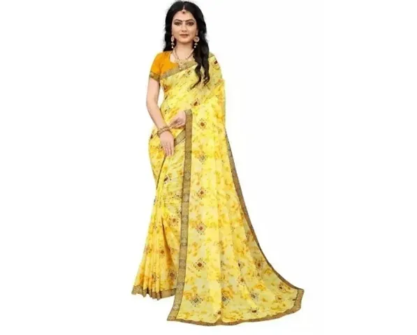 Trending Georgette Saree with Blouse piece 