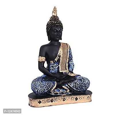 Surbhii creations Meditating Samadhi Buddha for Home  Office Decor (Blue Samadhi)-thumb5