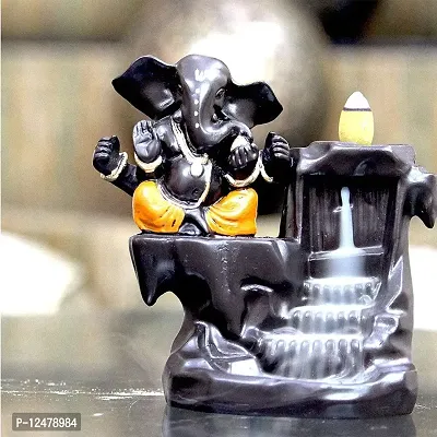 Arinjay Ganesh Dhoop Batti Holder Ganesh Dhoop Batti Stand Agarbatti Holder backflow Incense Burner India Scented backflow Cones Smoke Fountain backflow Incense Cones( with 50 Back Flow Cone)