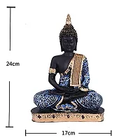 Surbhii creations Meditating Samadhi Buddha for Home  Office Decor (Blue Samadhi)-thumb1