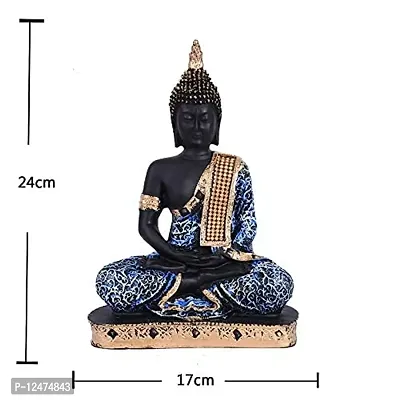 Surbhii creations Meditating Samadhi Buddha for Home  Office Decor (Blue Samadhi)-thumb2