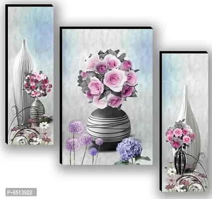 Flower Design Digital Reprint Mdf Painting For Living Room ,Hotel (12*18 Inch)