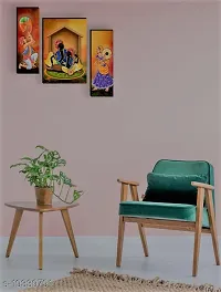Rajasthani Folk Design Digital Reprint Mdf Painting For Living Room ,Hotel (12*18 Inch)-thumb1