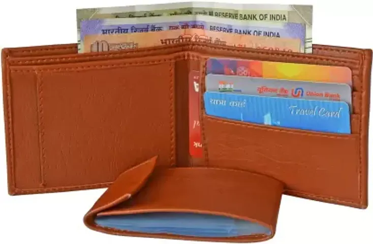 Stylish PU Textured Two Fold Wallet