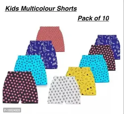 Nishwa  Nichu's Trendy Summer Cool kid's Boys  Girs Printed Shorts  Pack Of 10-thumb0