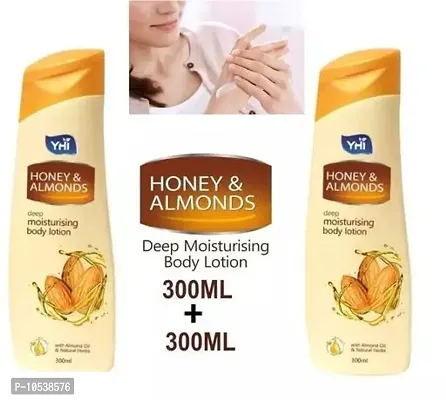 HoneyandAlmond Body Lotion For Winter soft Skin pack of 300 Ml + 300ML