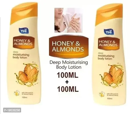 Honey And Almond Body Lotion For Winter Soft Skin - Pack Of 2, 100 ml each-thumb0