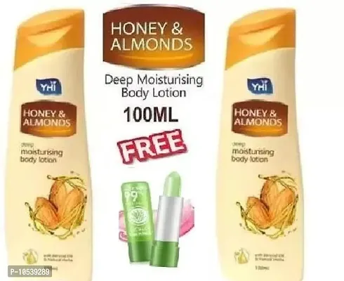 Almond Green Magic Lip Balm Combo Body Lotions- 3 Pieces-thumb0