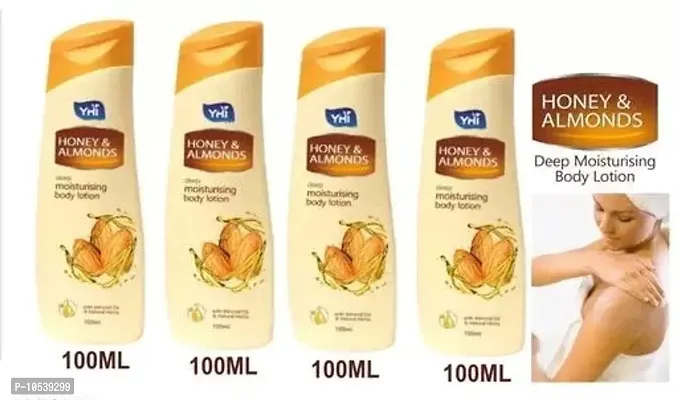 Honey And Almond Body Lotion For Winter Care Soft Skin- Pack Of 4, 100 Ml Each-thumb0