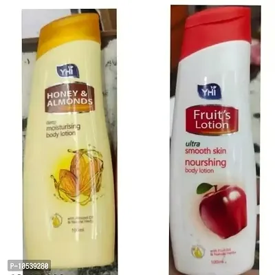 Fruit Body Lotion Honey And Almonds Body Lotion- Pack Of 2, 100 Ml Each-thumb0