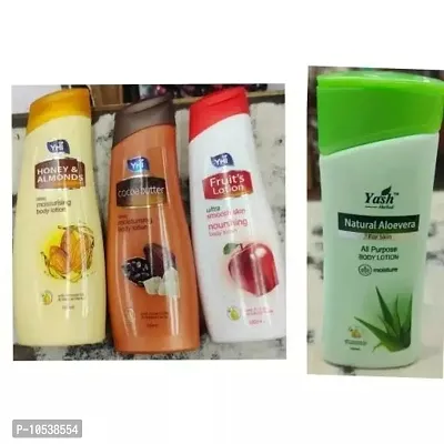 Fruit, Almond, Cocoa and Aloevera Body lotion 100ml Each Pack of 4