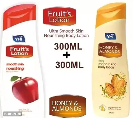 Body Lotion Winter Smooth Honey Almond And Fruit Flavour Combo -300 Ml Each, Pack Of 2