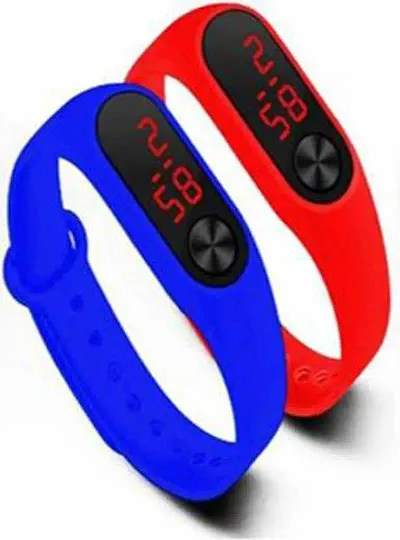 Trending M2 Band LED Digital Watches Combo For Kids