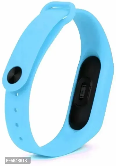 Silicone Slim Digital LED Sky Blue Band Watch - Combo Set of 2 Watch for Kids Boys and Girls-thumb2
