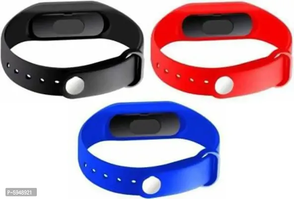 Silicone Slim Digital LED Black & Red &  Blue & Yallow Band Watch - Combo Set of 3 Watch for Kids Boys and Girls-thumb3