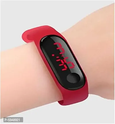 Silicone Slim Digital LED Black & Red &  Blue & Yallow Band Watch - Combo Set of 3 Watch for Kids Boys and Girls-thumb4