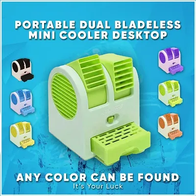 Mini Small USB Cooler Dual Air Battery Operated