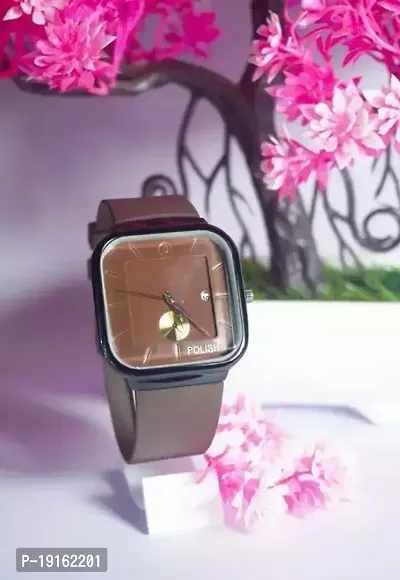 Buy Polish Printed Brown Dial Time Date Mens Analog Watch Online In India At Discounted Prices