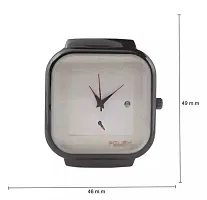 Polish Printed White Dial Time  Date Mens Analog Watch-thumb2