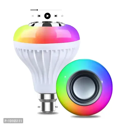 Smart Lighting Music Bulb with Bluetooth Speaker Music Color Changing Bulb, DJ Lights with Remote Control Music Dimmable for Home, Bedroom, Living PACK OF 1-thumb0