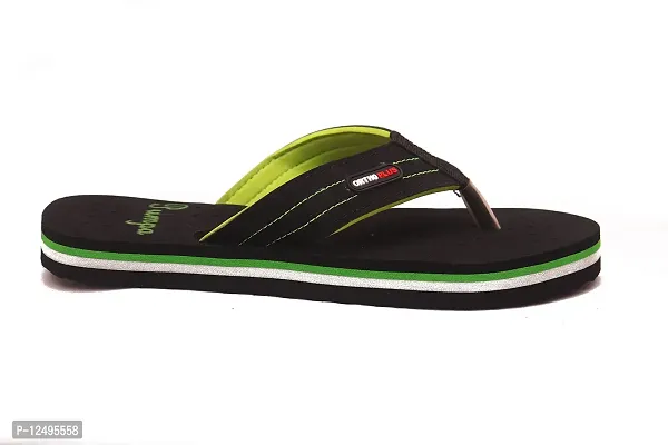 NA 01 PUMPA Slipper Ortho Care Orthopedic and Diabetic Super Fit Comfort Doctor Slipper, Dr. Slipper, Flip-Flop, Cushion, Slides and House Slipper for Men's and boys (Black Green, numeric_9)-thumb4