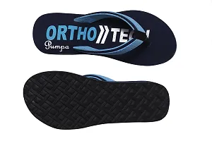 PUMPA EXTRA SOFT Women's Ortho Care Orthopedic and Diabetic Super Comfort Dr Sliders Flip flops and House Slippers for Women?s and Girl?s with Elegant look and comfort (Blue black, numeric_8)-thumb2