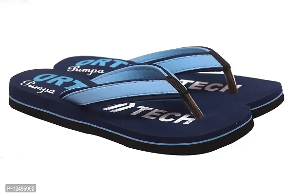 PUMPA EXTRA SOFT Women's Ortho Care Orthopedic and Diabetic Super Comfort Dr Sliders Flip flops and House Slippers for Women?s and Girl?s with Elegant look and comfort (Blue black, numeric_8)-thumb0