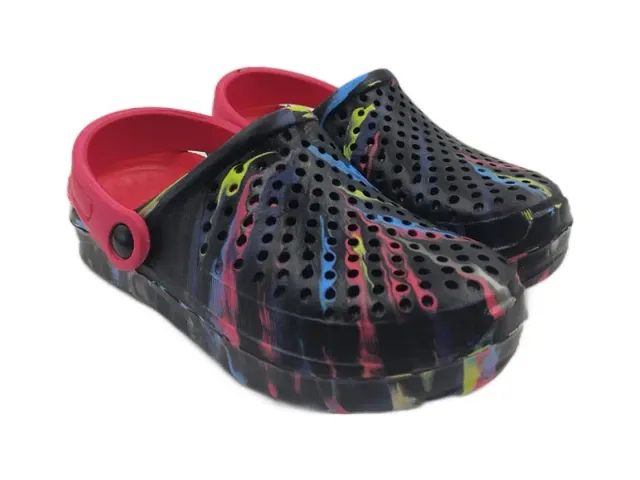 pumpa Clogs for Men and Women (blk Multi, Numeric_6)