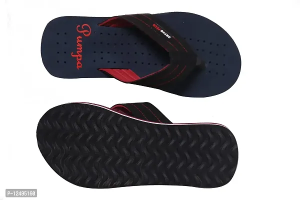 NA 01 PUMPA Slipper Ortho Care Orthopedic and Diabetic Super Fit Comfort Doctor Slipper, Dr. Slipper, Flip-Flop, Cushion, Slides and House Slipper for Men's and boys (Black Red, numeric_7)-thumb5