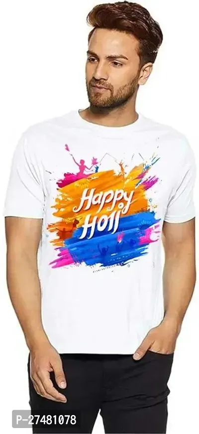 Reliable White Polyester Printed Tshirt For Men