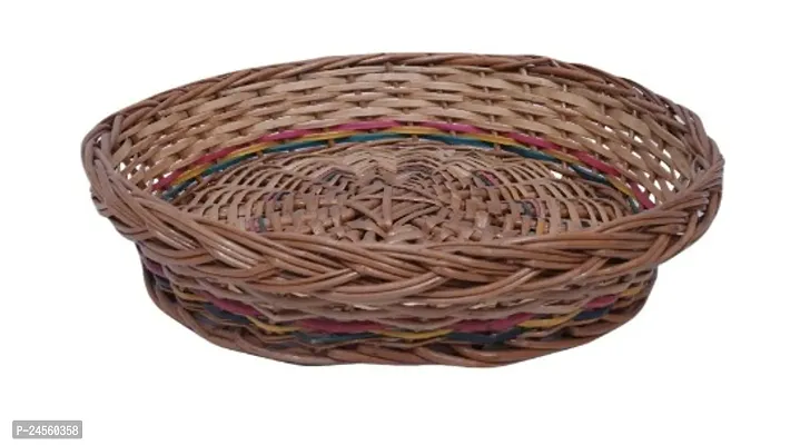 Premium Quality Handicrafts Cane Basket Size22Cm-thumb0