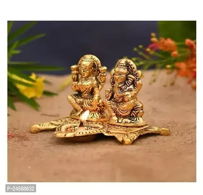 Laxmi Ganesh Aluminium Idol Idols and Figurines-thumb0