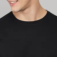 Black Round Neck T-Shirt-thumb3