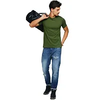 Olive Green Neck T-Shirt-thumb2