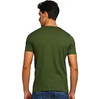 Olive Green Neck T-Shirt-thumb1