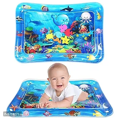 Tiny Souls Baby Kids Water Play Mat Toys Inflatable Tummy Time Leakproof Water Play Mat, Fun Activity Play Center Indoor and Outdoor Water Play Mat for Baby-thumb0