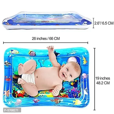 Tiny Souls Baby Kids Water Play Mat Toys Inflatable Tummy Time Leakproof Water Play Mat, Fun Activity Play Center Indoor and Outdoor Water Play Mat for Baby-thumb5
