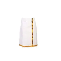 Luckypot Silk Cotton Shirt  Single Layer Readymade Dhoti With Gold Jari For Boys Color : Blue-thumb4