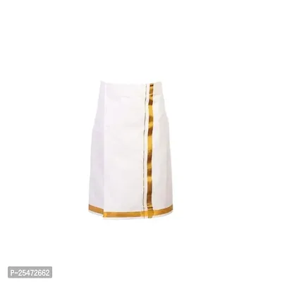 Luckypot Silk Cotton Shirt  Single Layer Readymade Dhoti With Gold Jari For Boys Color : Blue-thumb4