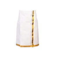 Luckypot Silk Cotton Shirt  Single Layer Readymade Dhoti With Gold Jari For Boys Color : Gold-thumb1