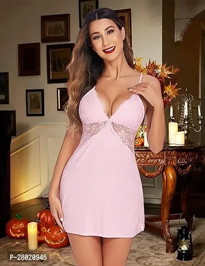 Classic Polyester Solid Baby Doll for Women
